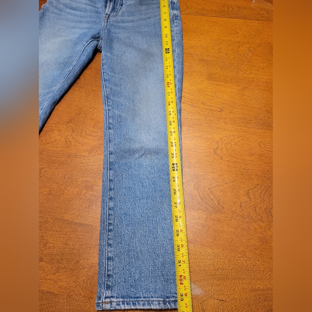 Madewell Petite Perfect Vintage Light Blue Denim Straight Leg | 23P - Picture 9 of 11